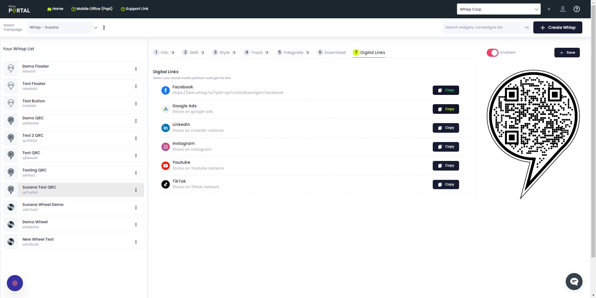 Screenshot of: Click "Copy"