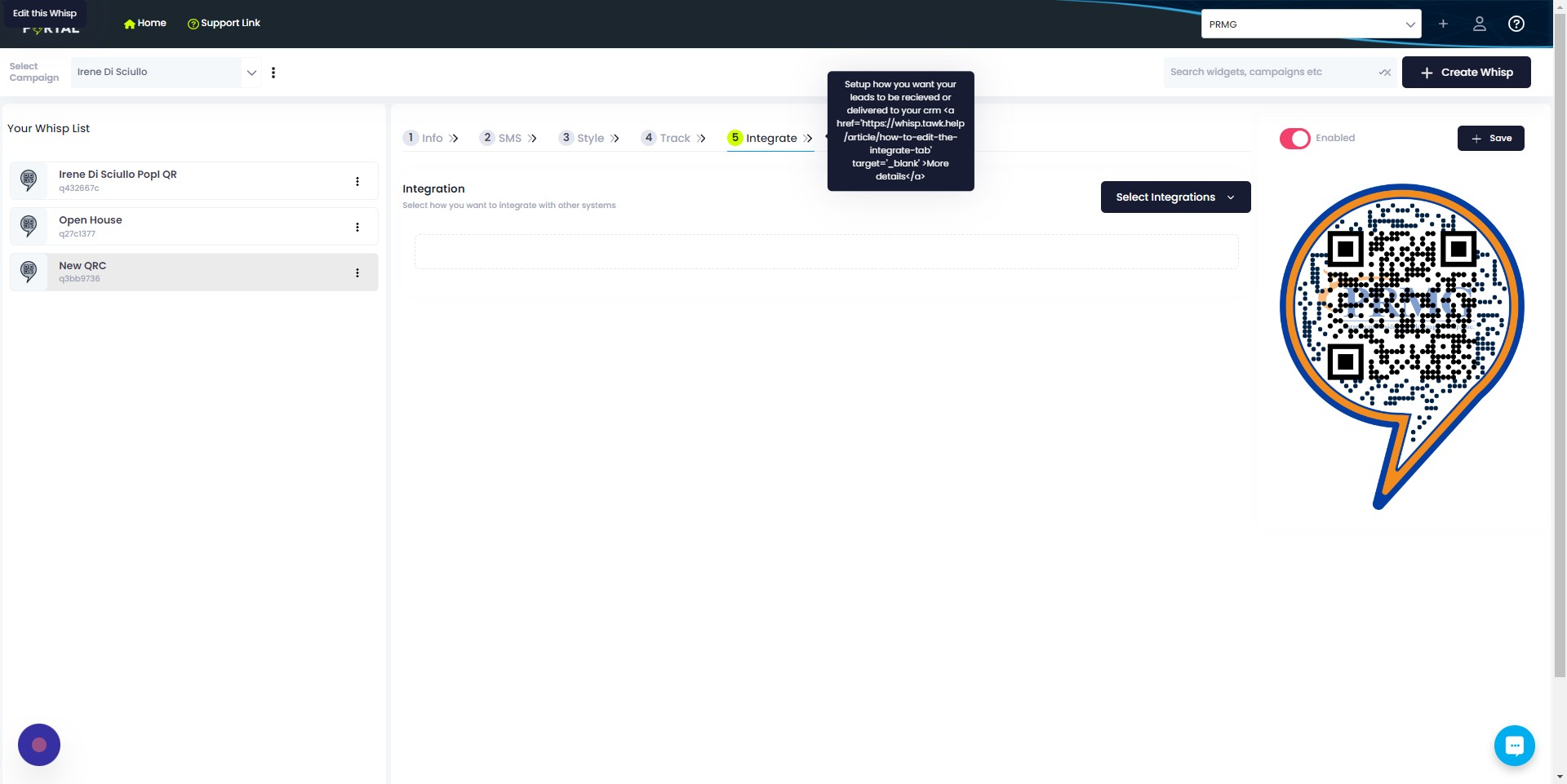 Screenshot of: Click