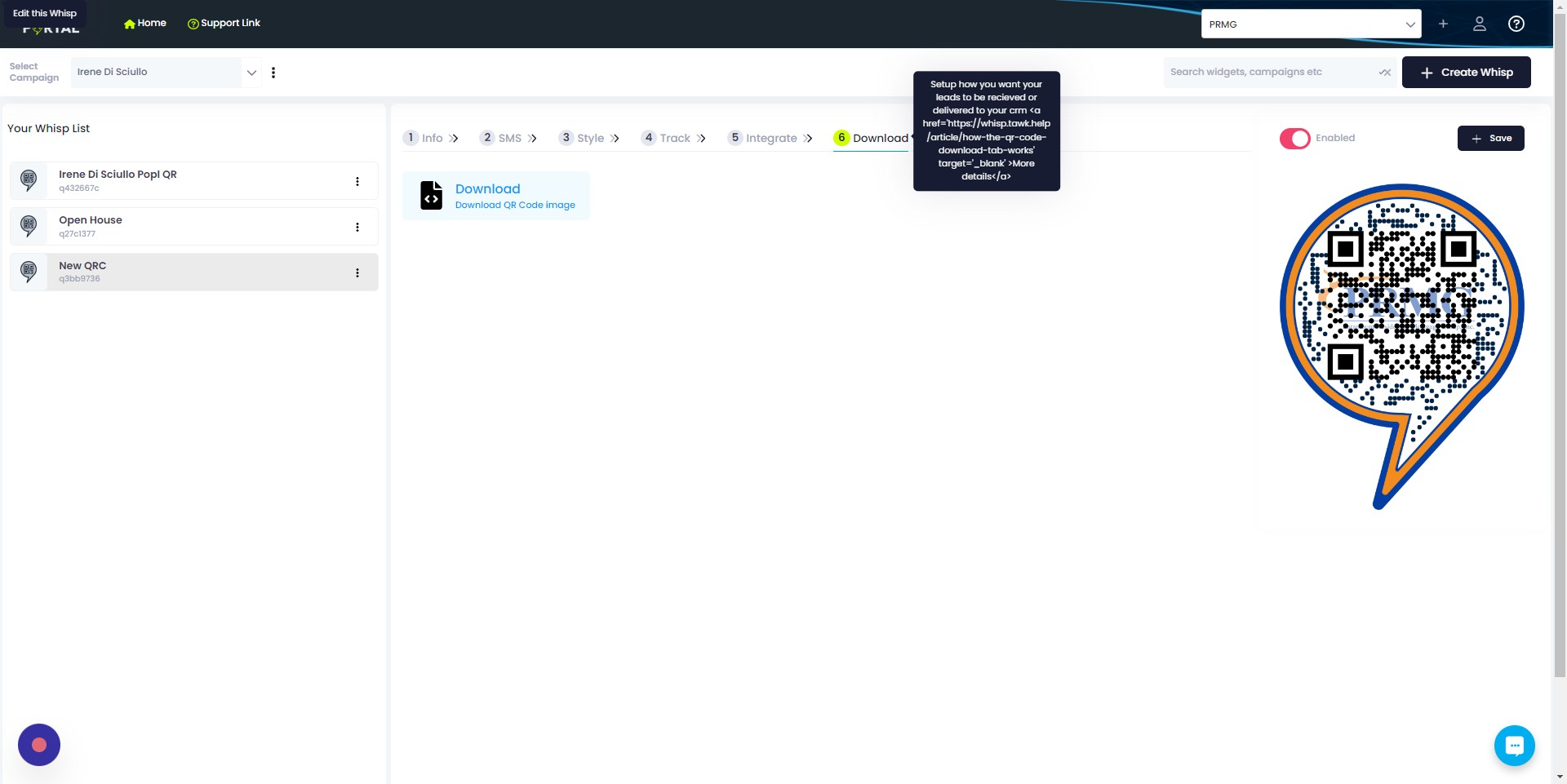 Screenshot of: Click