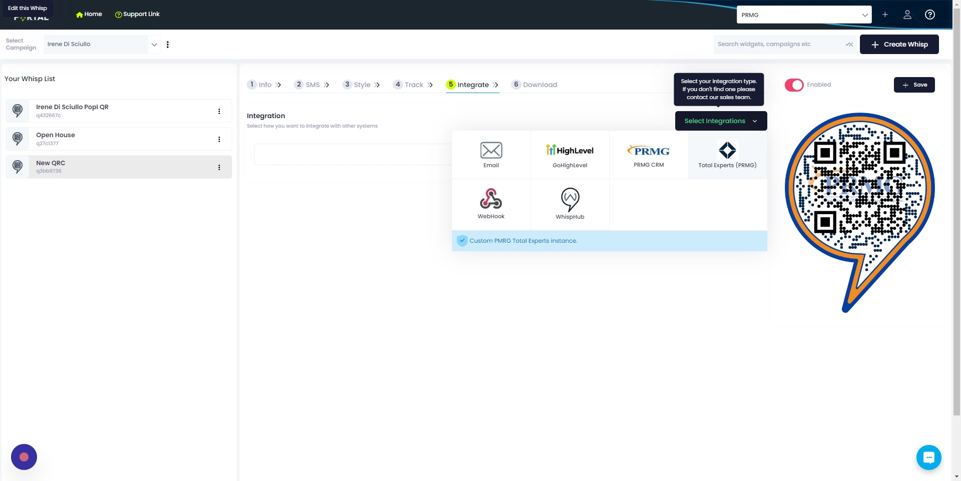 Screenshot of: Select Total Expert (PRMG).