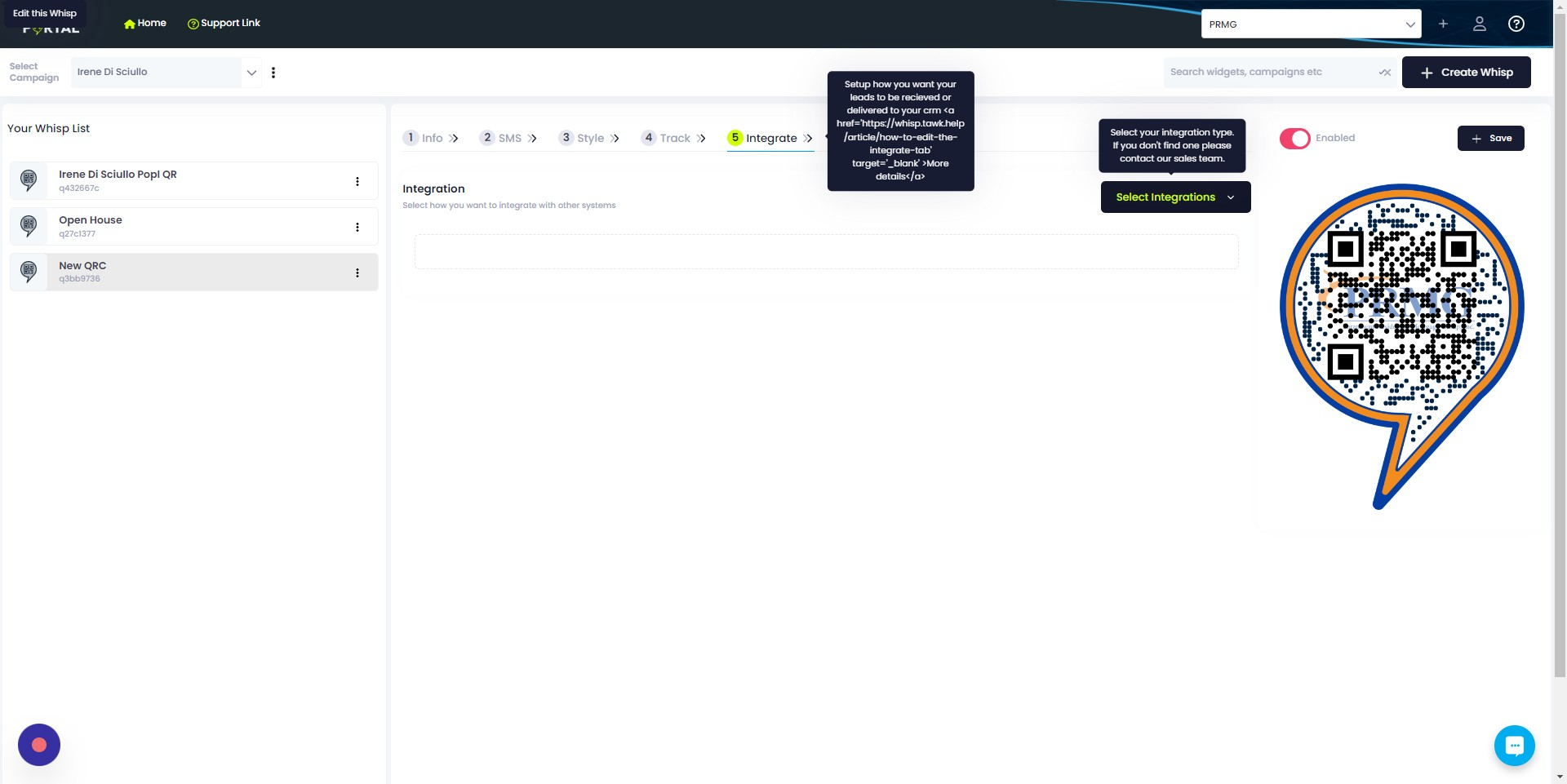 Screenshot of: Click